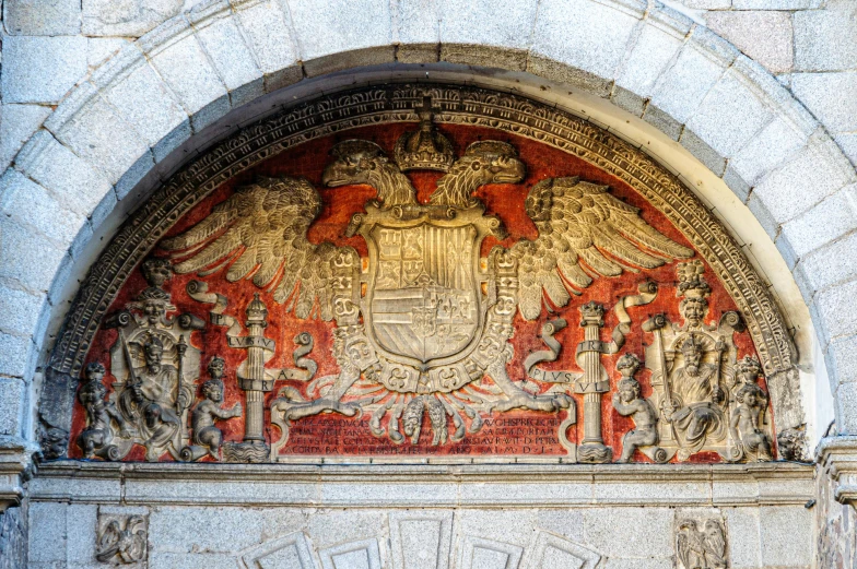 a building with ornate designs painted on it