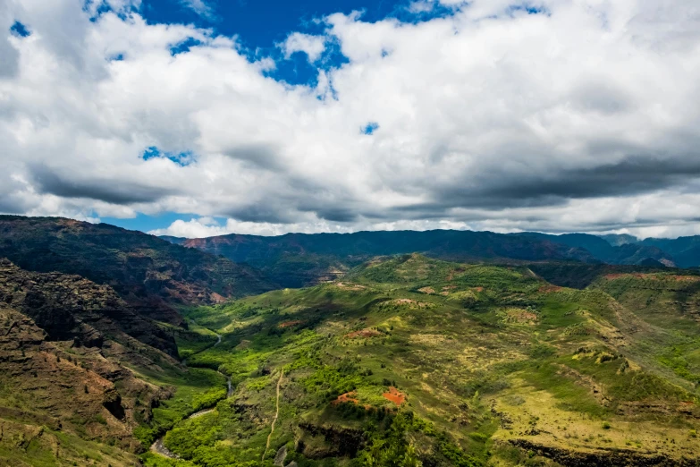 a beautiful view of a lush green hillside