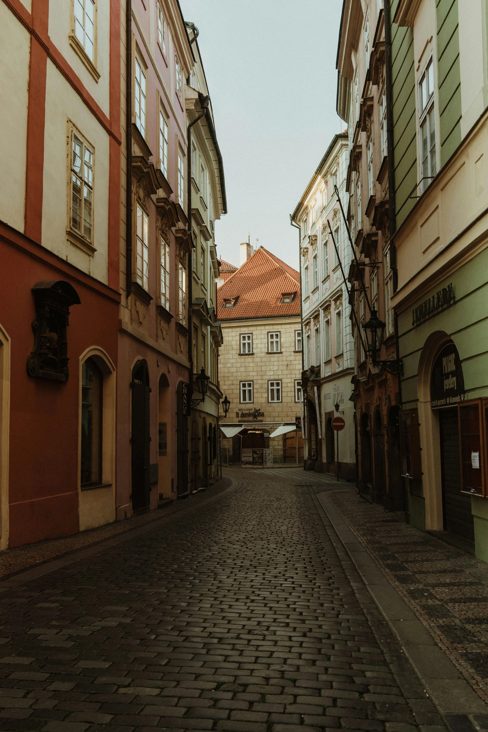 the old city is quiet on a sunny day