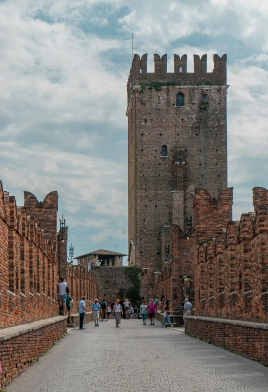 the large brick structure is built into the wall