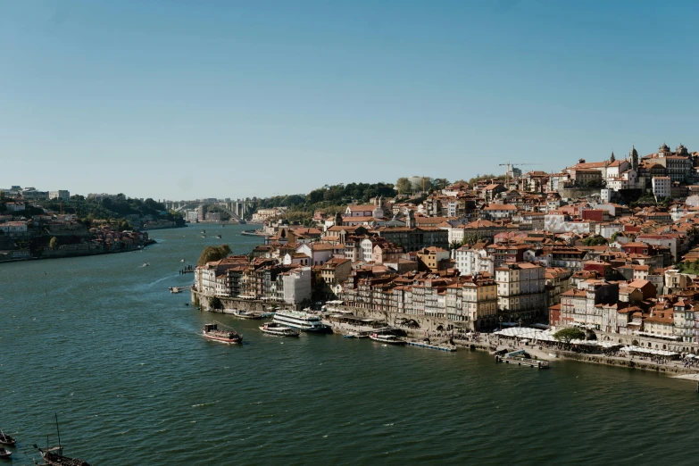 the city has a boat in the river