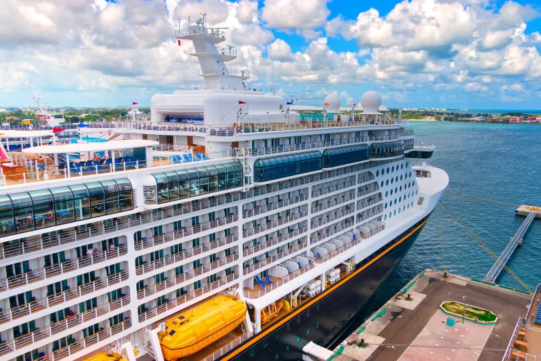 a large cruise ship sailing through the ocean