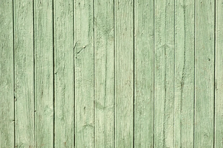 wooden planks that are all green with white paint