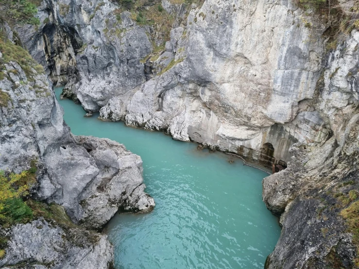 a river with a few rocks in it