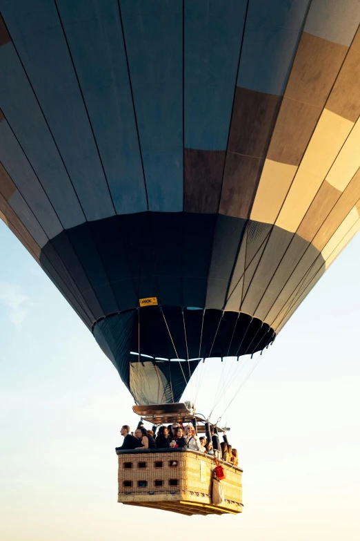 a group of people that are inside a balloon