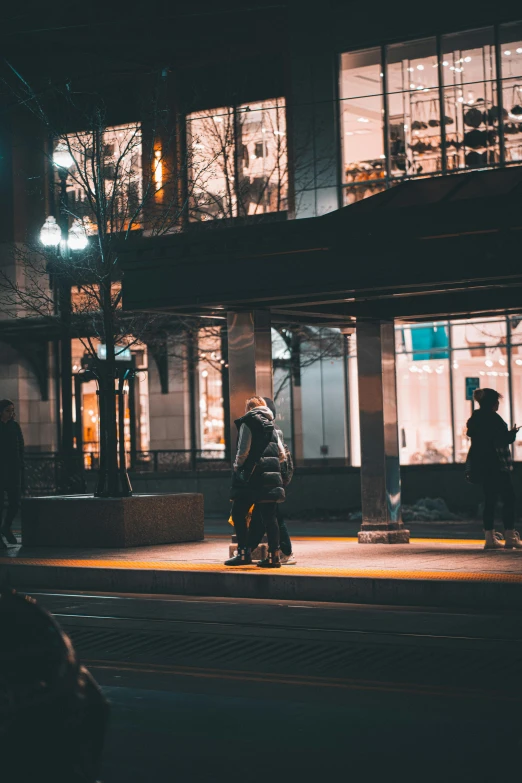 a person is riding a motorcycle at night