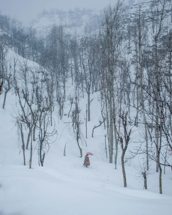 a person riding a snowboard down a slope