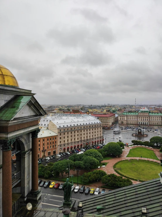 an overcast day with rain and a cloudy sky