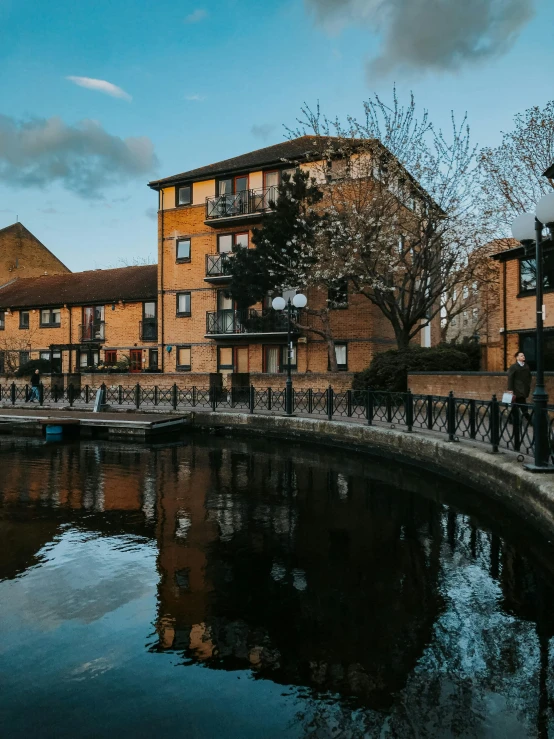 a view of a river near some buildings