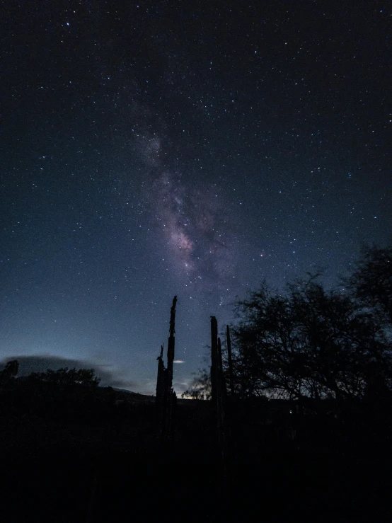 the night sky shows a star formation in a clear space