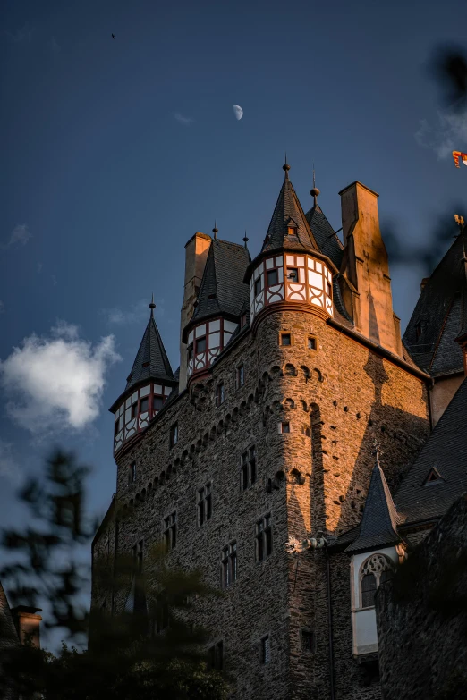 a large tall castle like structure with a sky background