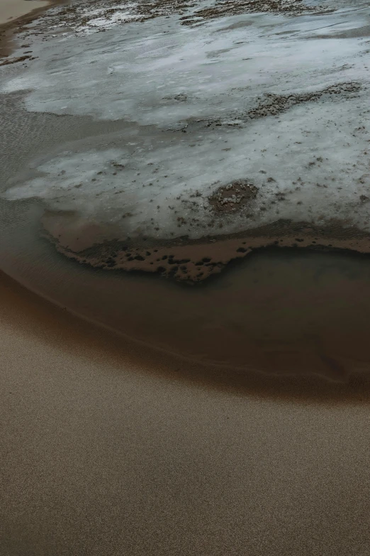 the view of some water and sand near shore