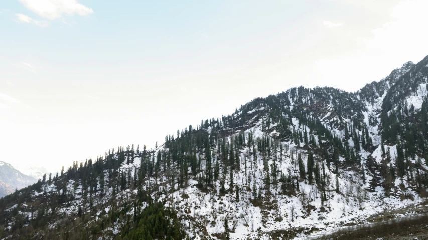 the snow covered mountains are very high