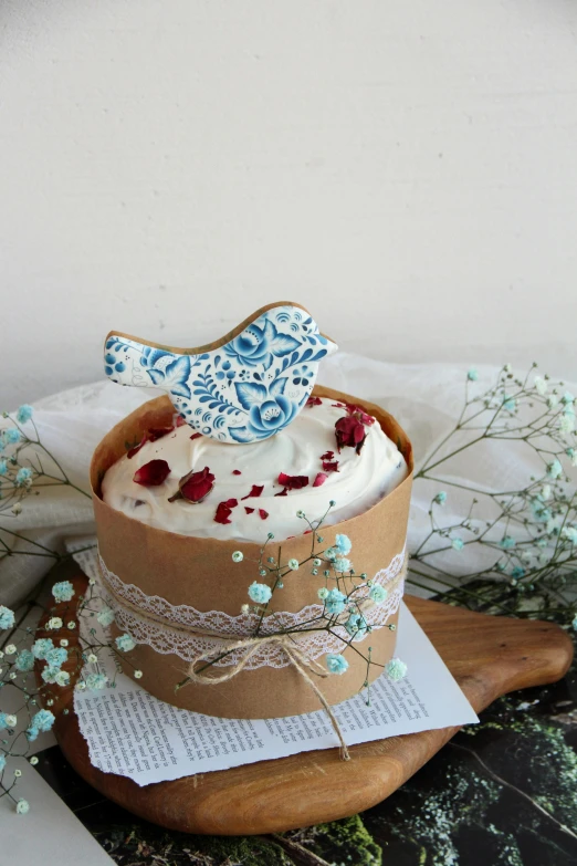 a decorative cake sits on a platter