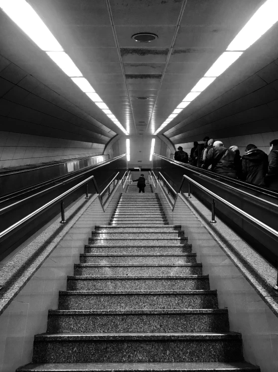 the steps are all empty, so there is a person sitting on them