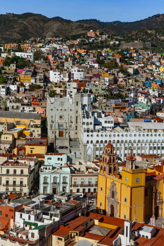 an aerial view of the old city in mexico