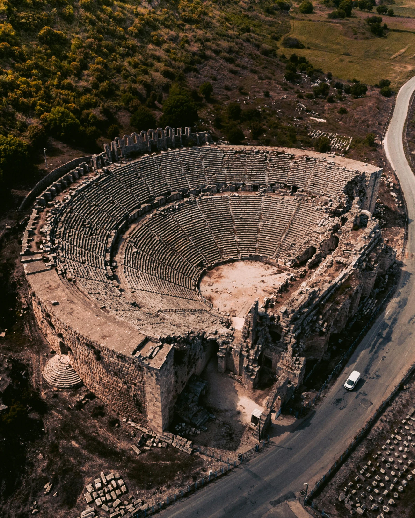 an aerial view of an ancient greek ampule