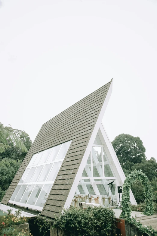 the house is made of wood and windows