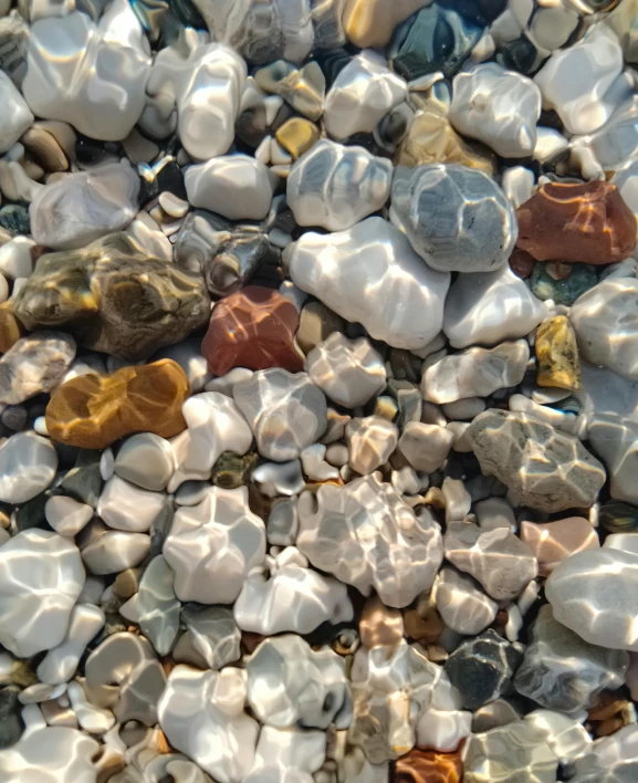 some rocks and stones are seen from above