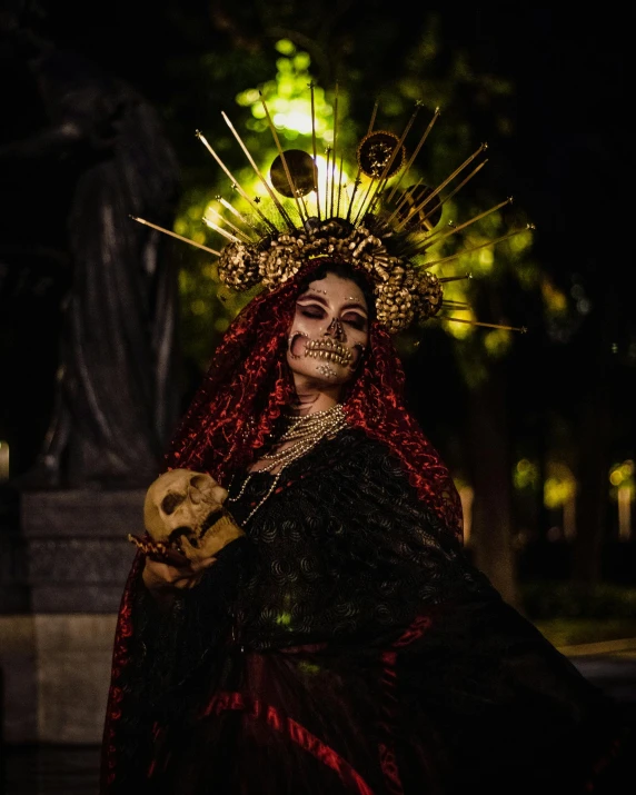 an image of a woman with a skull on her head