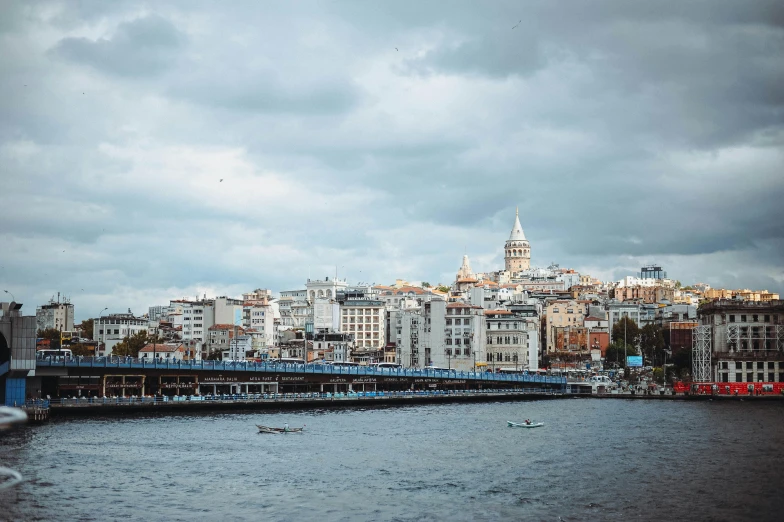 some kind of cityscape with buildings on both sides