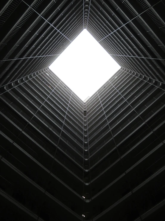 an overhead view looking up at the ceiling of a room