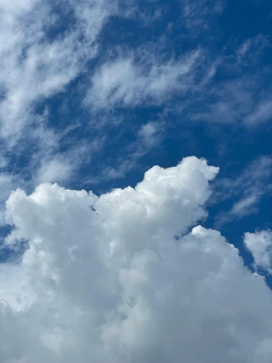 the clouds are big and full of clouds