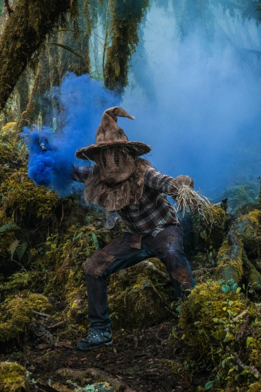 the wizard in the woods is dancing around