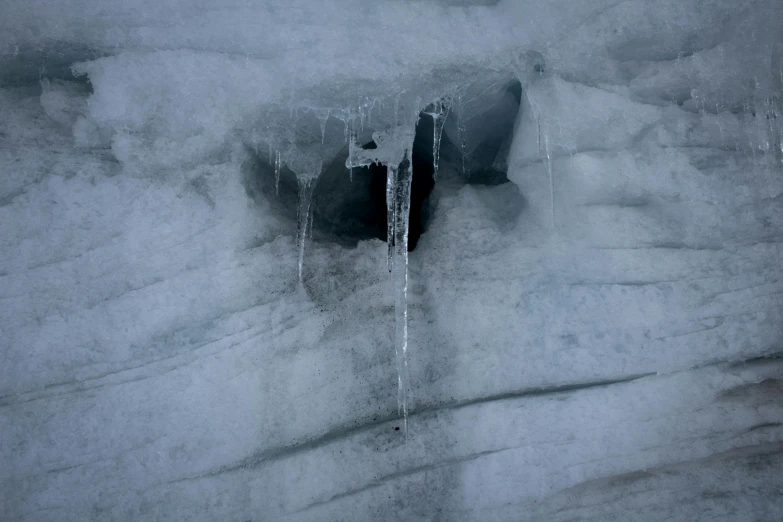 a view of a piece of ice from above