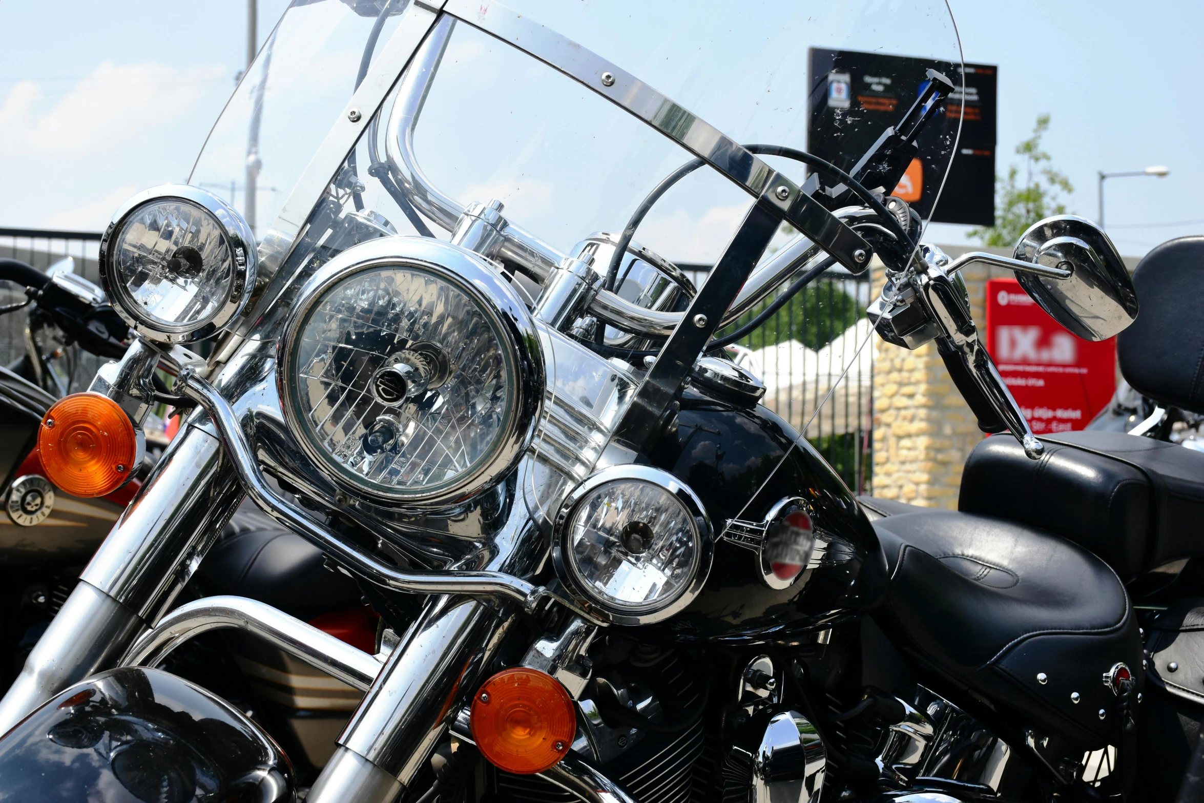 a bunch of nice looking motorcycles in a row