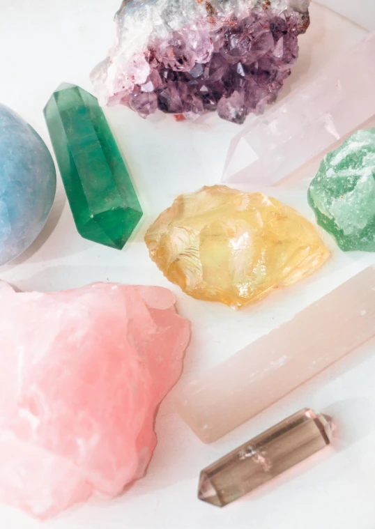 a bunch of different types of rocks, and crystals
