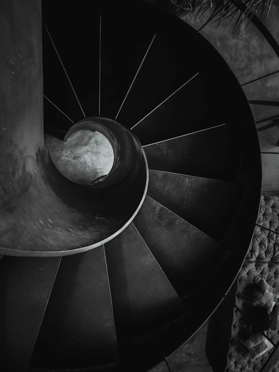 an image of the inside of a spiral staircase