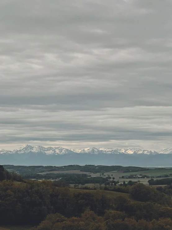 a view of some mountains in the background