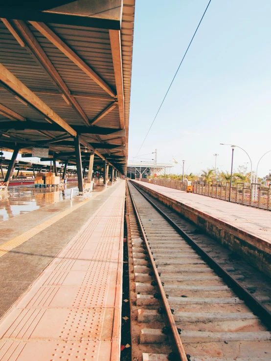 the train tracks are very low to the ground