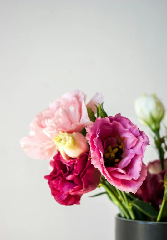 a cup that has some flowers inside of it