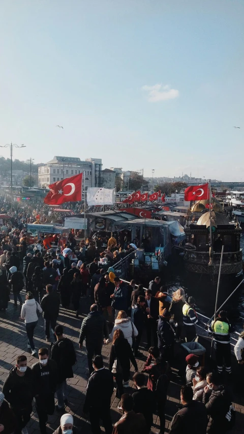 the crowds are at the festival all together