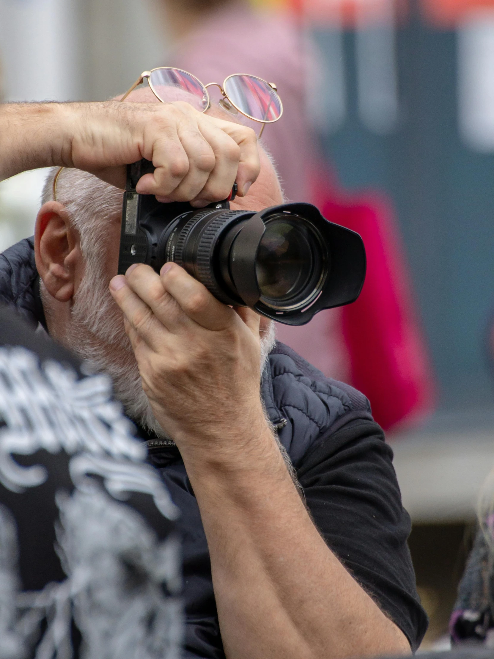 a man taking a picture with a camera