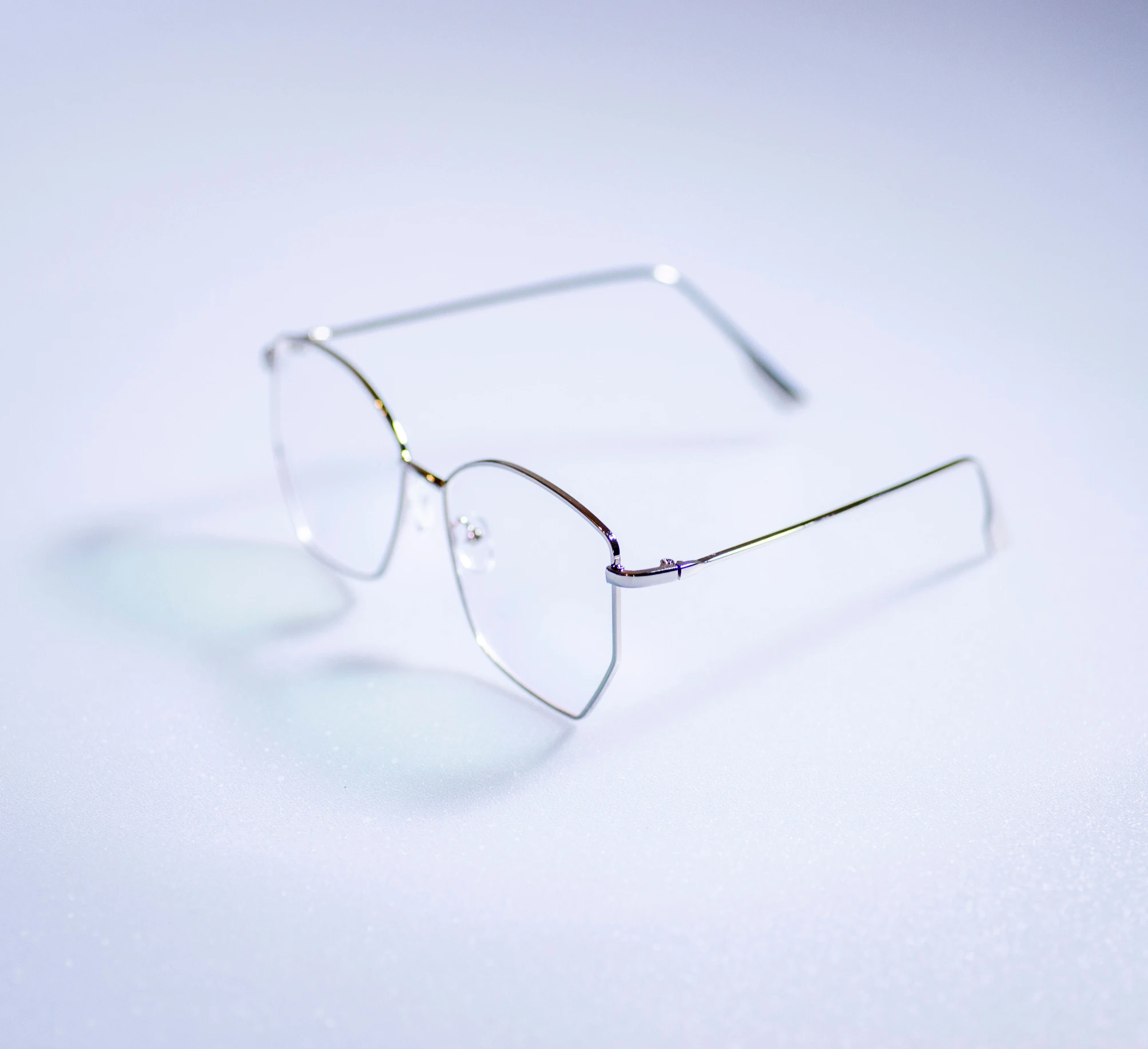 this is a pair of glasses on a white surface