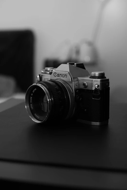 an electronic camera is laying on a desk