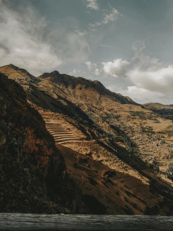 a group of mountains with trees on each of them