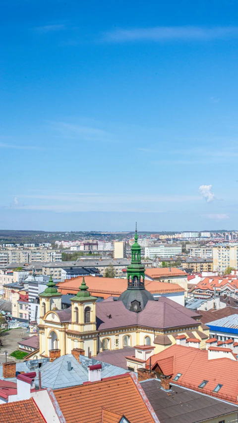 rooftops and city buildings in an urban area