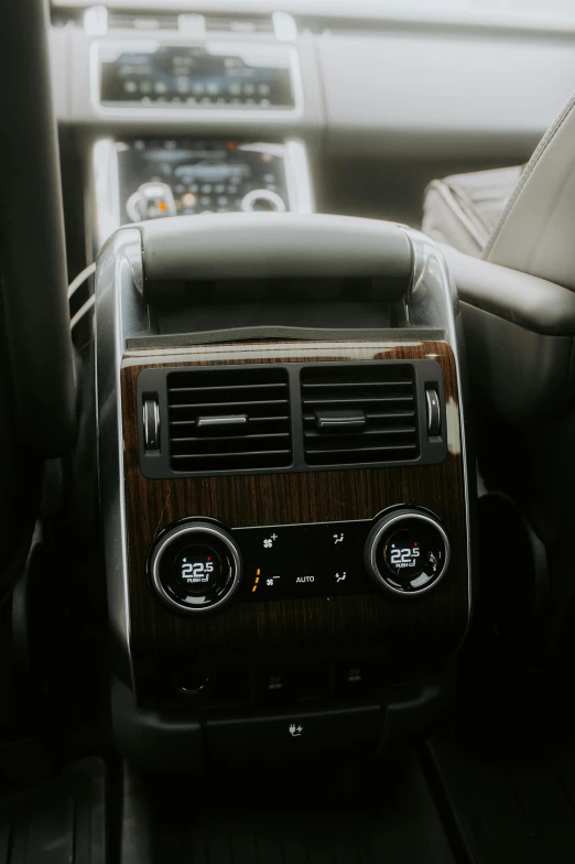 the dashboard and console area of a car