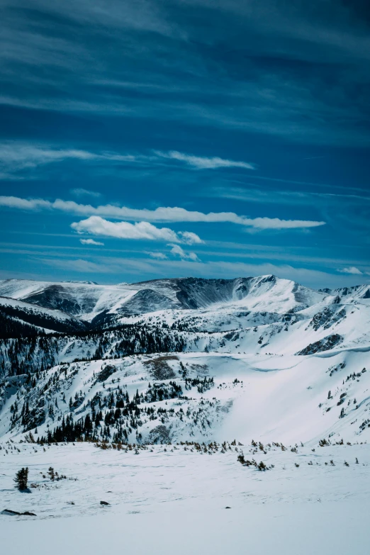 an aerial view of mountains and rivers covered in snow