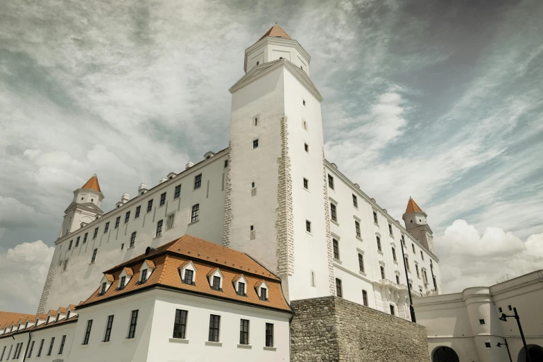 this is an image of a castle with a clock on it