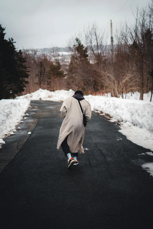 a person riding a skate board down a road