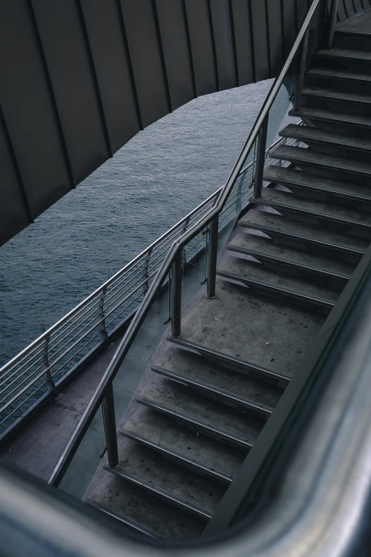 several escalators, with an area carpeted on the ground