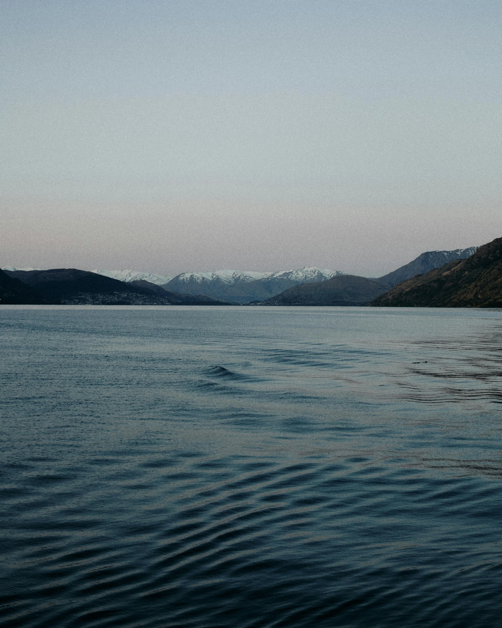 the landscape is serenely illuminated by the water