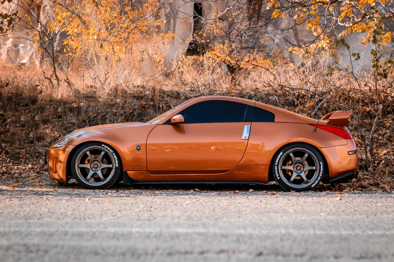 a very nice looking sports car parked on the side of the road