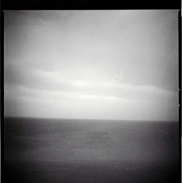 this is black and white image of the ocean