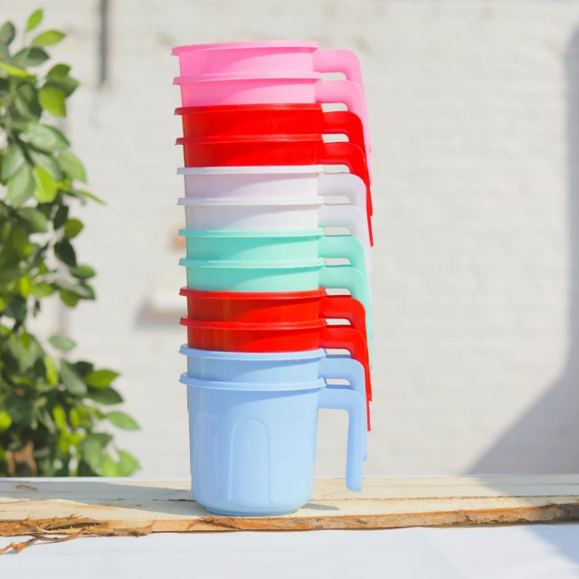 a stack of cups that are sitting on top of each other